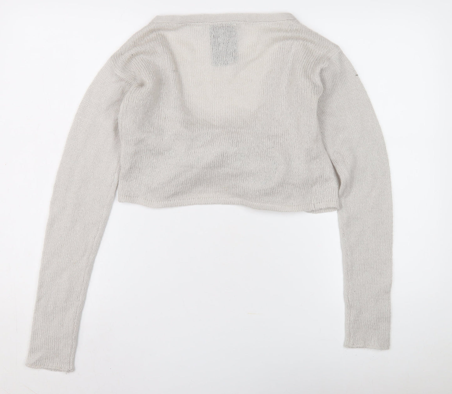 Womens UK Size 10 COLLUSION Ivory Cardigan Jumper