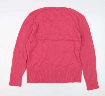 Womens UK Size 8 CC Pink Pullover Jumper