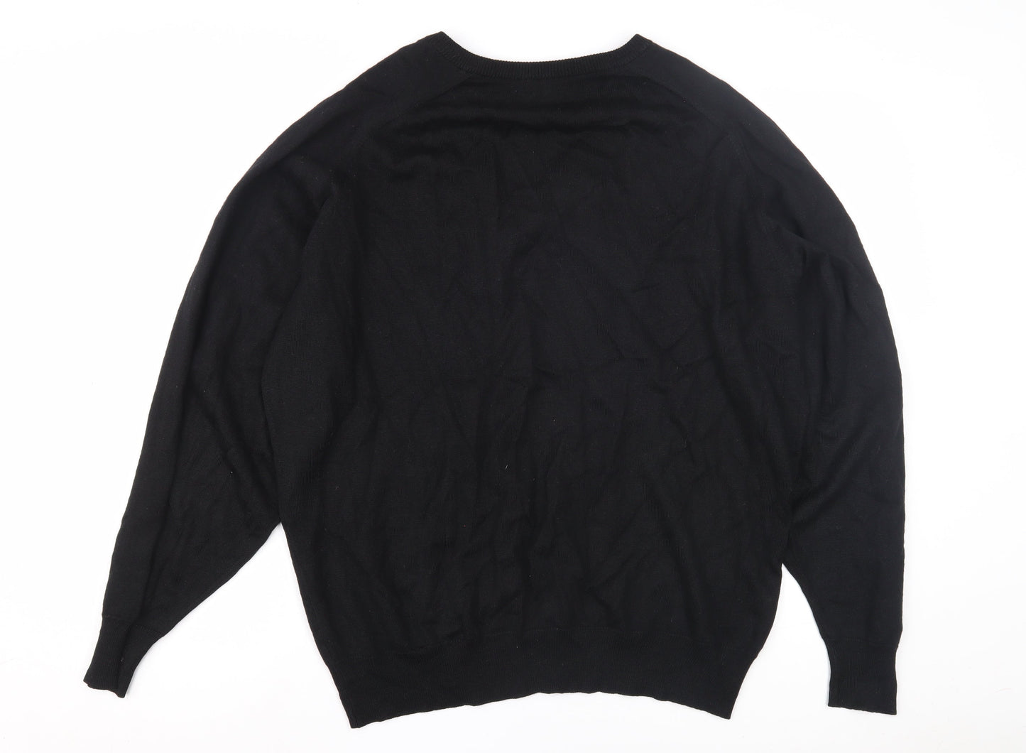 Wolsey Men's XL Black V-Neck Pullover Jumper