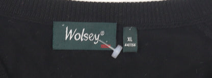 Wolsey Men's XL Black V-Neck Pullover Jumper