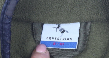 Equestrian Women's Green Fleece Zip Jacket Size 8-10