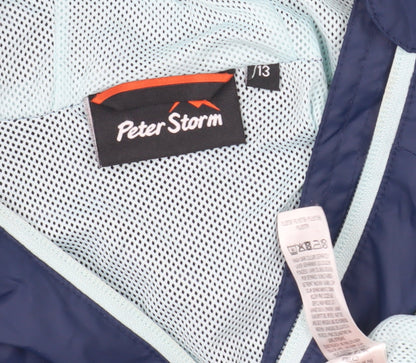 Peter Storm Boys Blue Windbreaker Jacket 13 Years