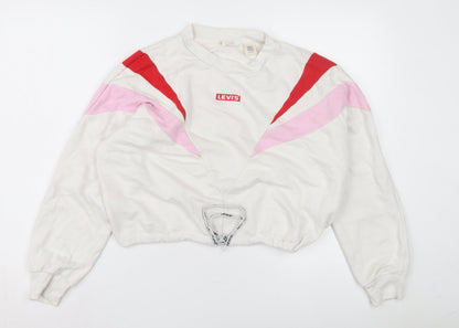 Levi's Women's White Pullover Sweatshirt XS