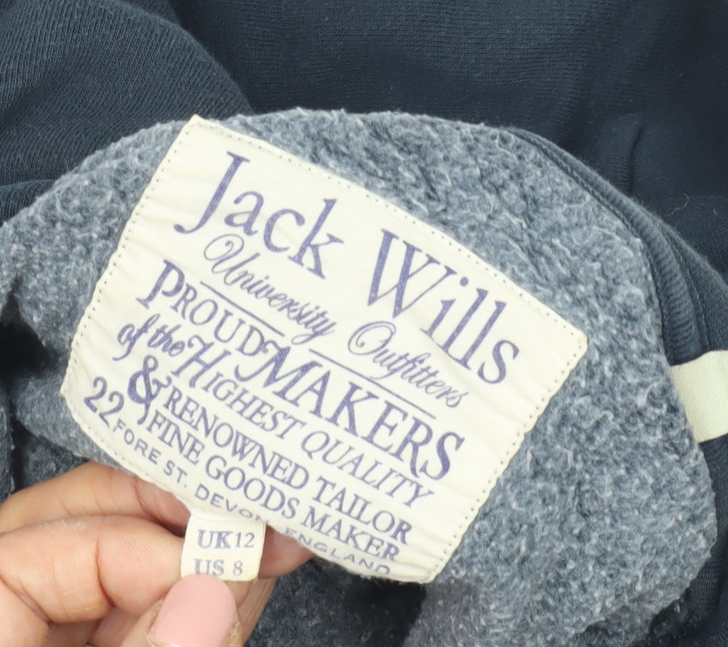 Womens UK Size 12 Jack Wills Blue Pullover Hoodie