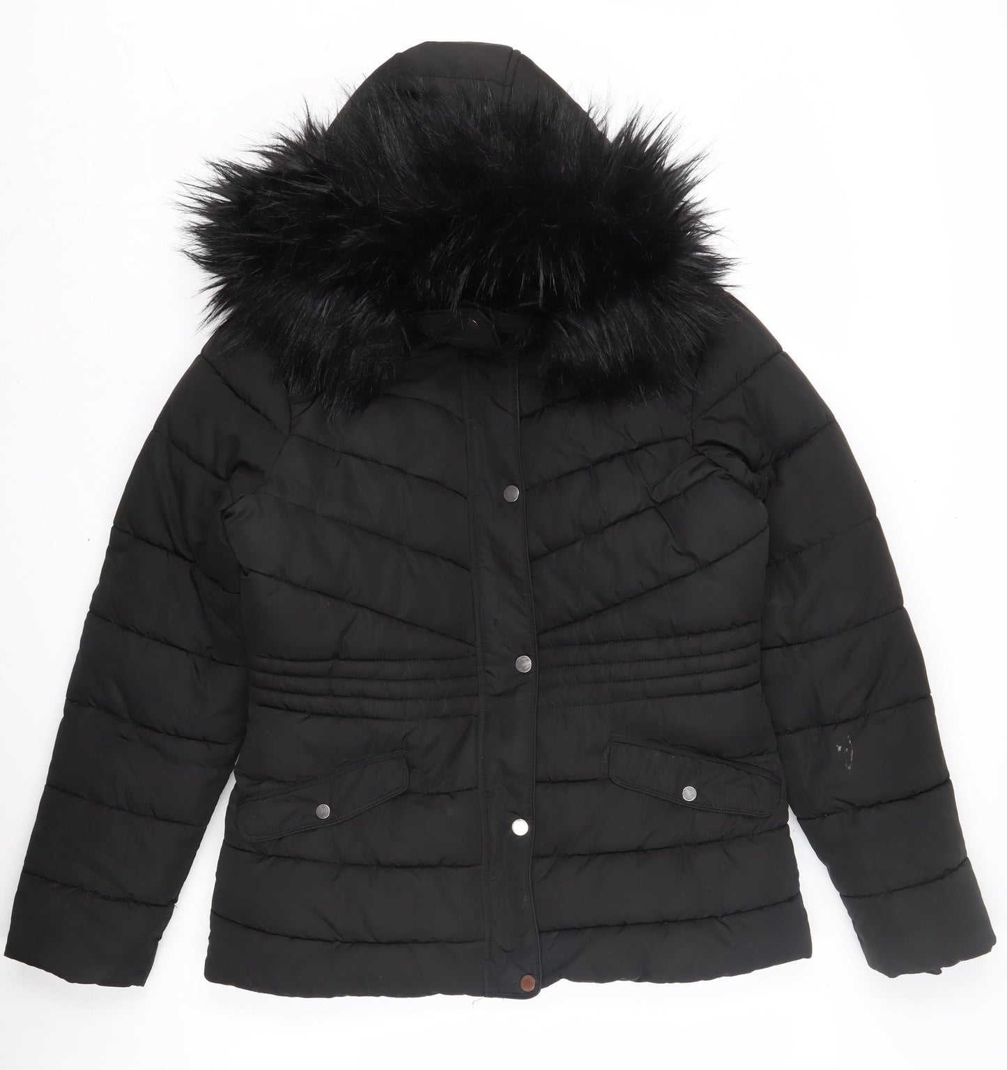 Womens UK Size 12 New Look Black Puffer Jacket