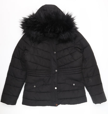 Womens UK Size 12 New Look Black Puffer Jacket