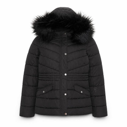Womens UK Size 12 New Look Black Puffer Jacket