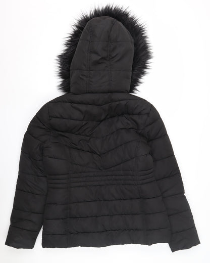 Womens UK Size 12 New Look Black Puffer Jacket