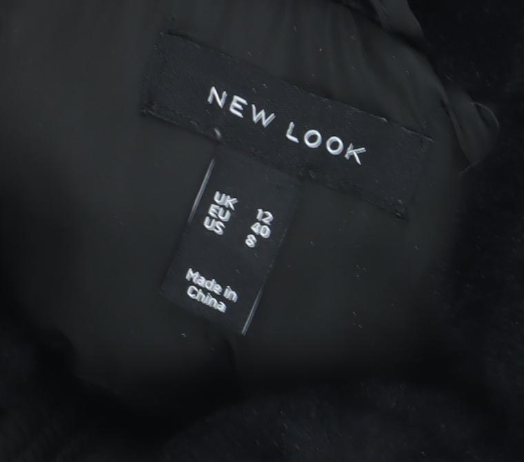 Womens UK Size 12 New Look Black Puffer Jacket