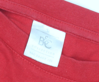 B&C Collection Red Monotonix Graphic Men's T-Shirt M