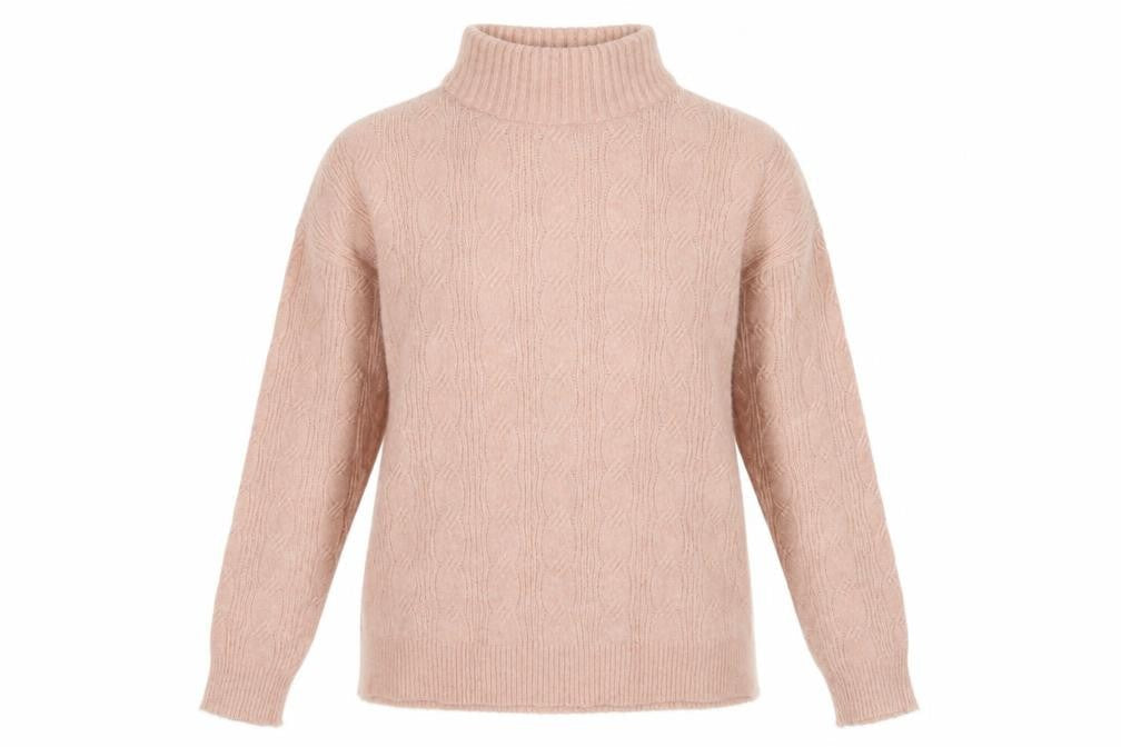 Womens UK Size XS Pieces Pink Pullover Jumper