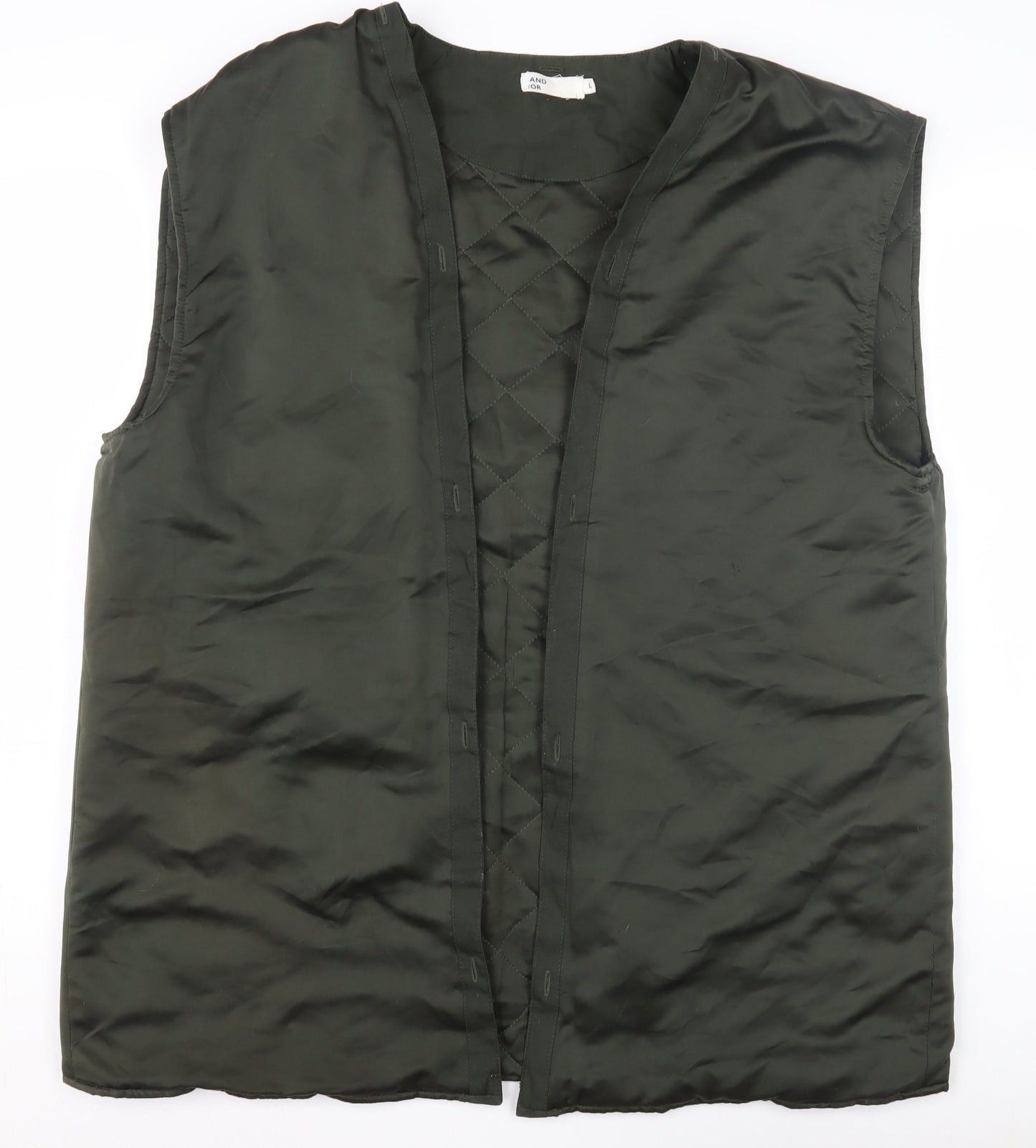 AND/OR Men's Green Waistcoat Size L