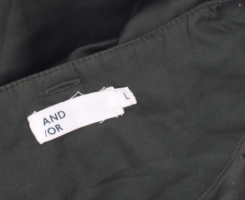 AND/OR Men's Green Waistcoat Size L