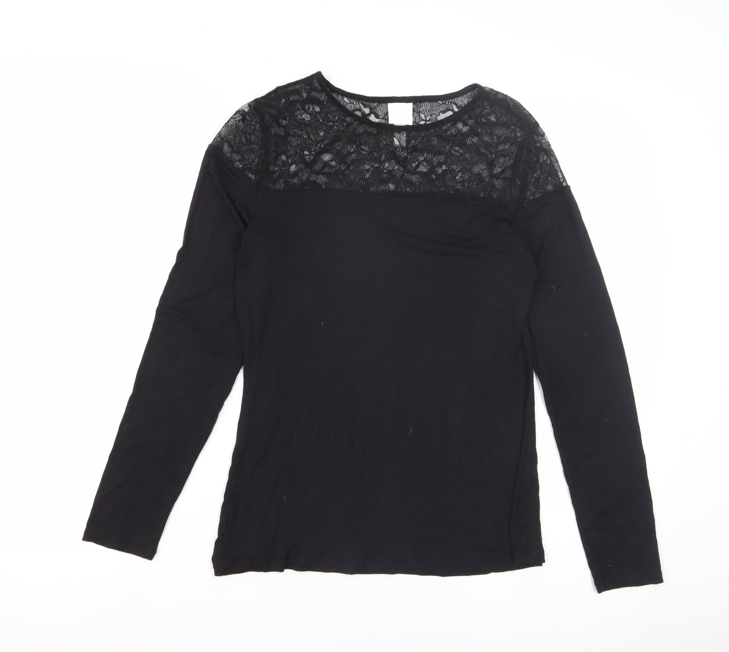 Womens UK Size M Unknown Black Basic Blouse