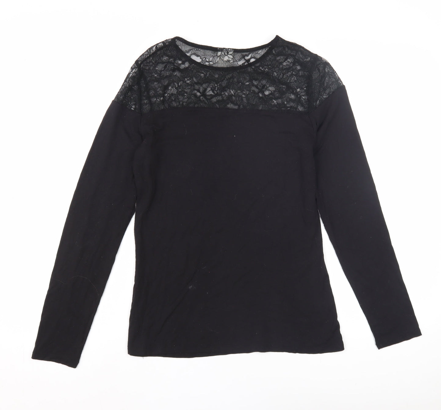 Womens UK Size M Unknown Black Basic Blouse