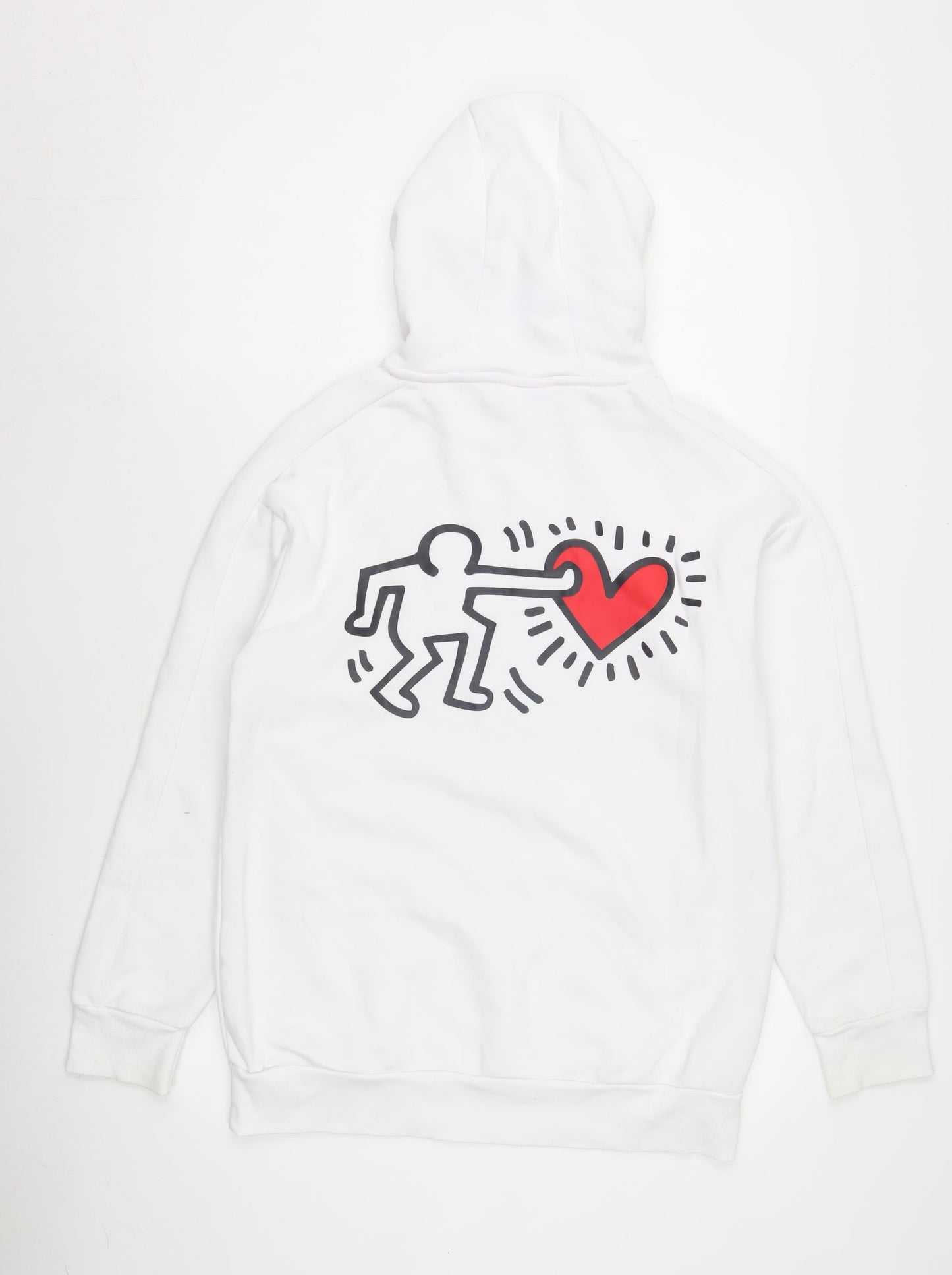 Keith Haring Unisex Kids White Pullover Hoodie 14-15 Years