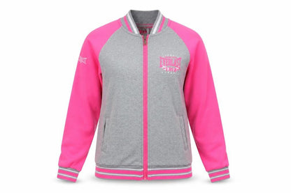 Everlast Women's Grey & Pink Varsity Jacket Size 14