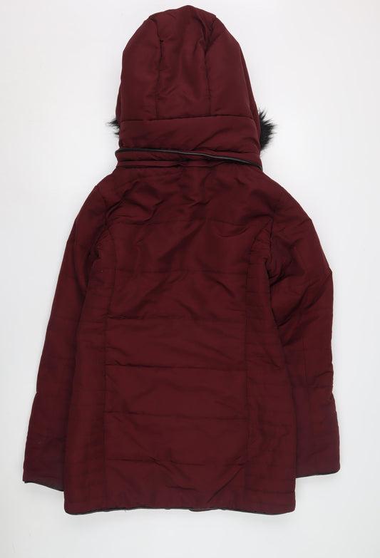 Womens UK Size 10 Brave Soul Red Puffer Jacket