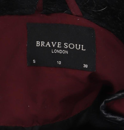 Womens UK Size 10 Brave Soul Red Puffer Jacket