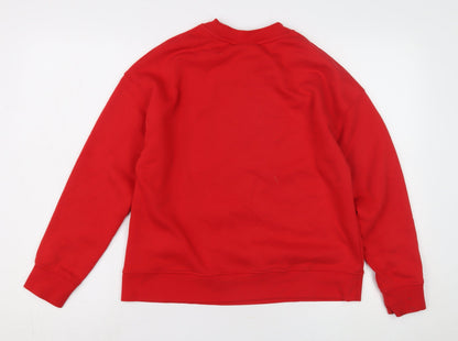 Womens UK Size 10 Disney Red Pullover Sweatshirt