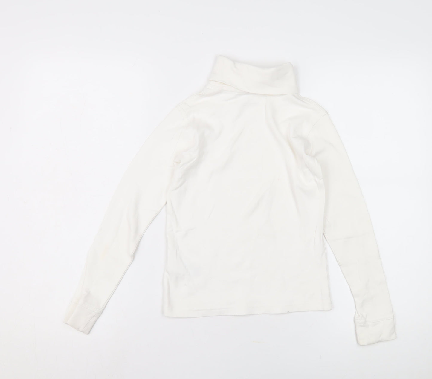 Mountain Warehouse Girls White Cotton Roll Neck T-Shirt 10 Years