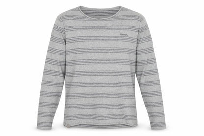 Bench Men's Grey Striped Long Sleeve Shirt L