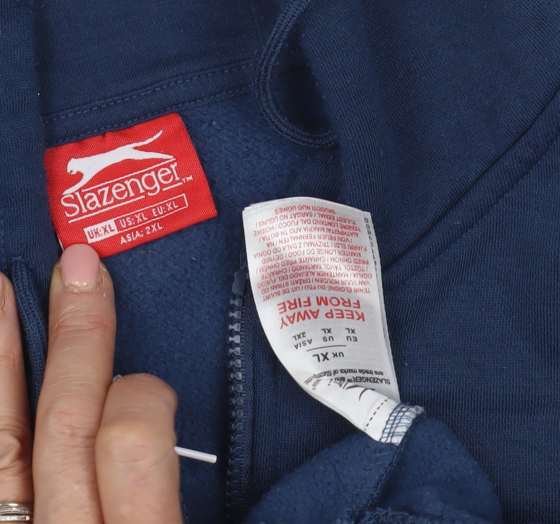 Mens UK Size XL Slazenger Blue Full Zip Hoodie