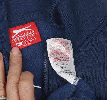 Mens UK Size XL Slazenger Blue Full Zip Hoodie