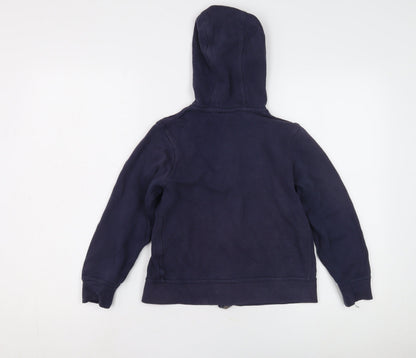 Nike Boys Blue Full Zip Hoodie, Size 8-10, Casual Fleece