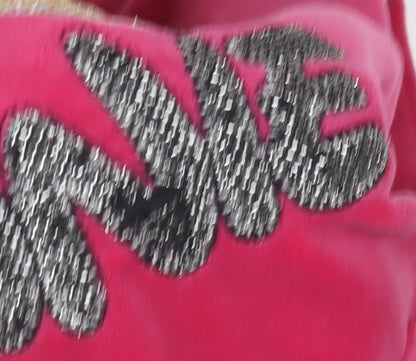 Lambda Girls Pink Minnie Glitter Hoodie - Size 8 Years