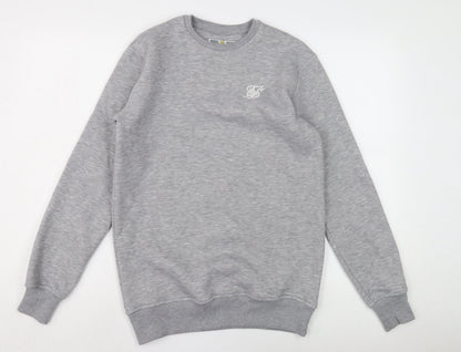 Mens UK Size XS SikSilk Grey Pullover Sweatshirt