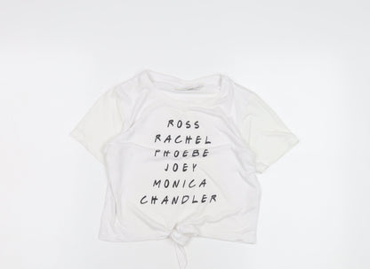 Friends Kids White Graphic T-Shirt Unisex 10-11 Years Casual