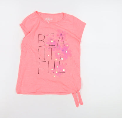 OshKosh B’gosh Girls Pink Graphic T-Shirt - Size 7 Years