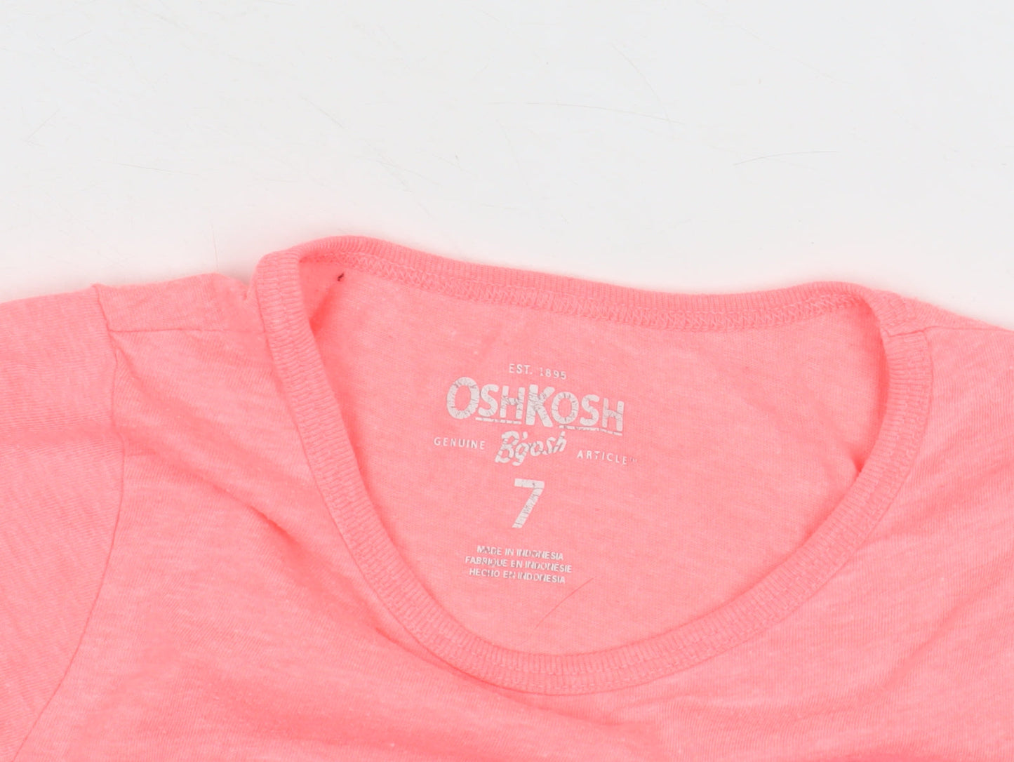 OshKosh B’gosh Girls Pink Graphic T-Shirt - Size 7 Years