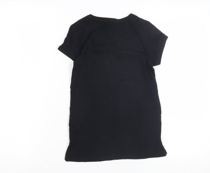 George Girls Black Motivational Graphic T-Shirt 7-8 Years