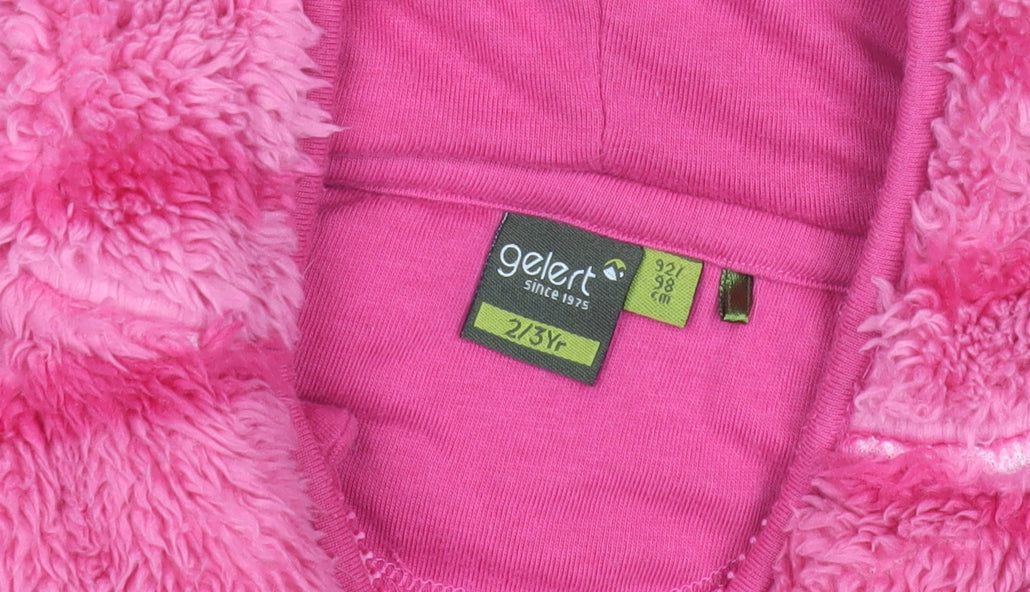 Gelert Pink Girls' Fleece Hoodie 2-3 Years Full Zip