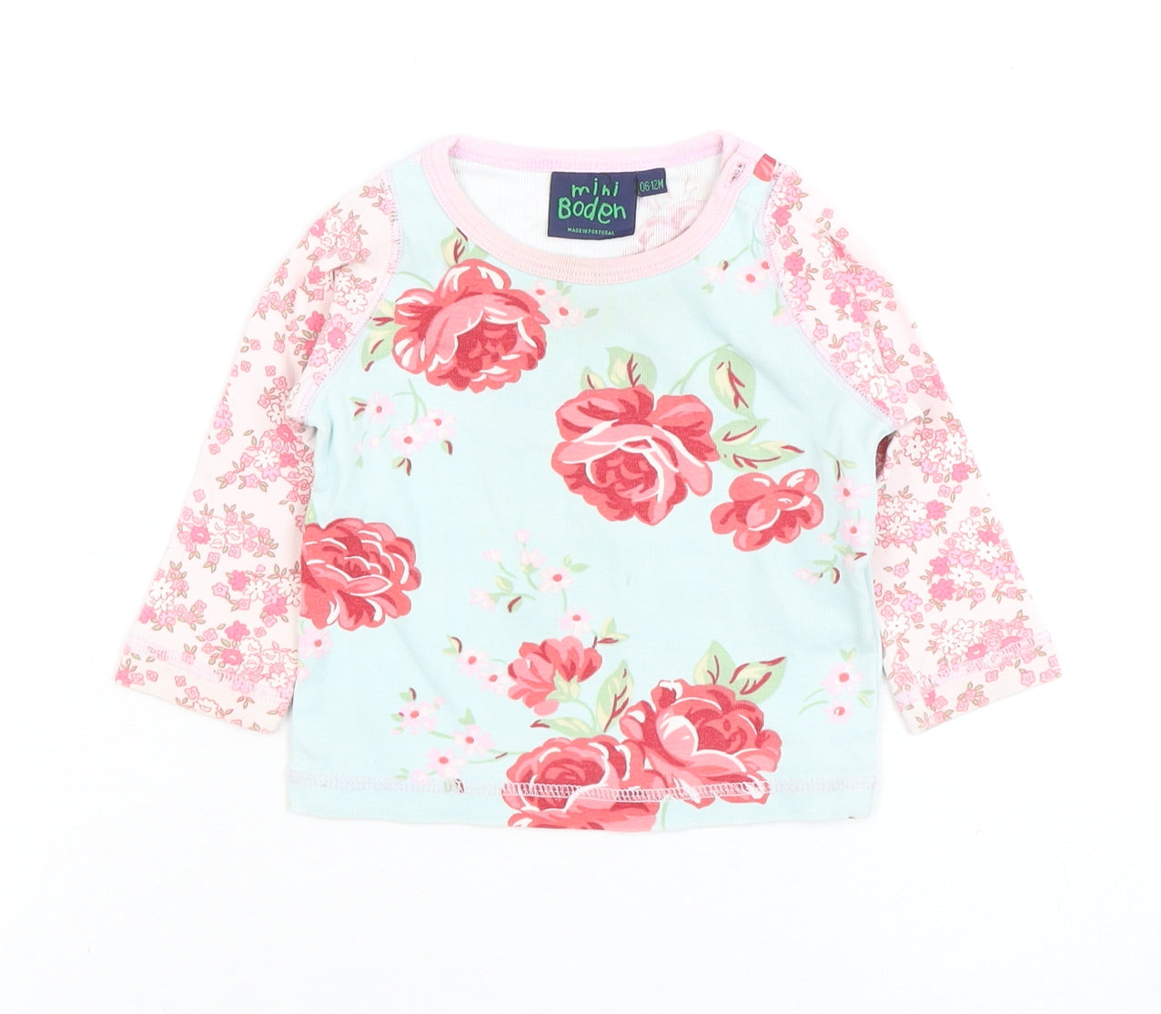 Mini Boden Unisex Baby Floral Long Sleeve Top 6-9 Months