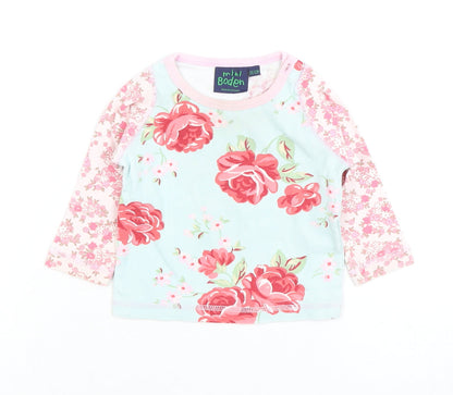Mini Boden Unisex Baby Floral Long Sleeve Top 6-9 Months