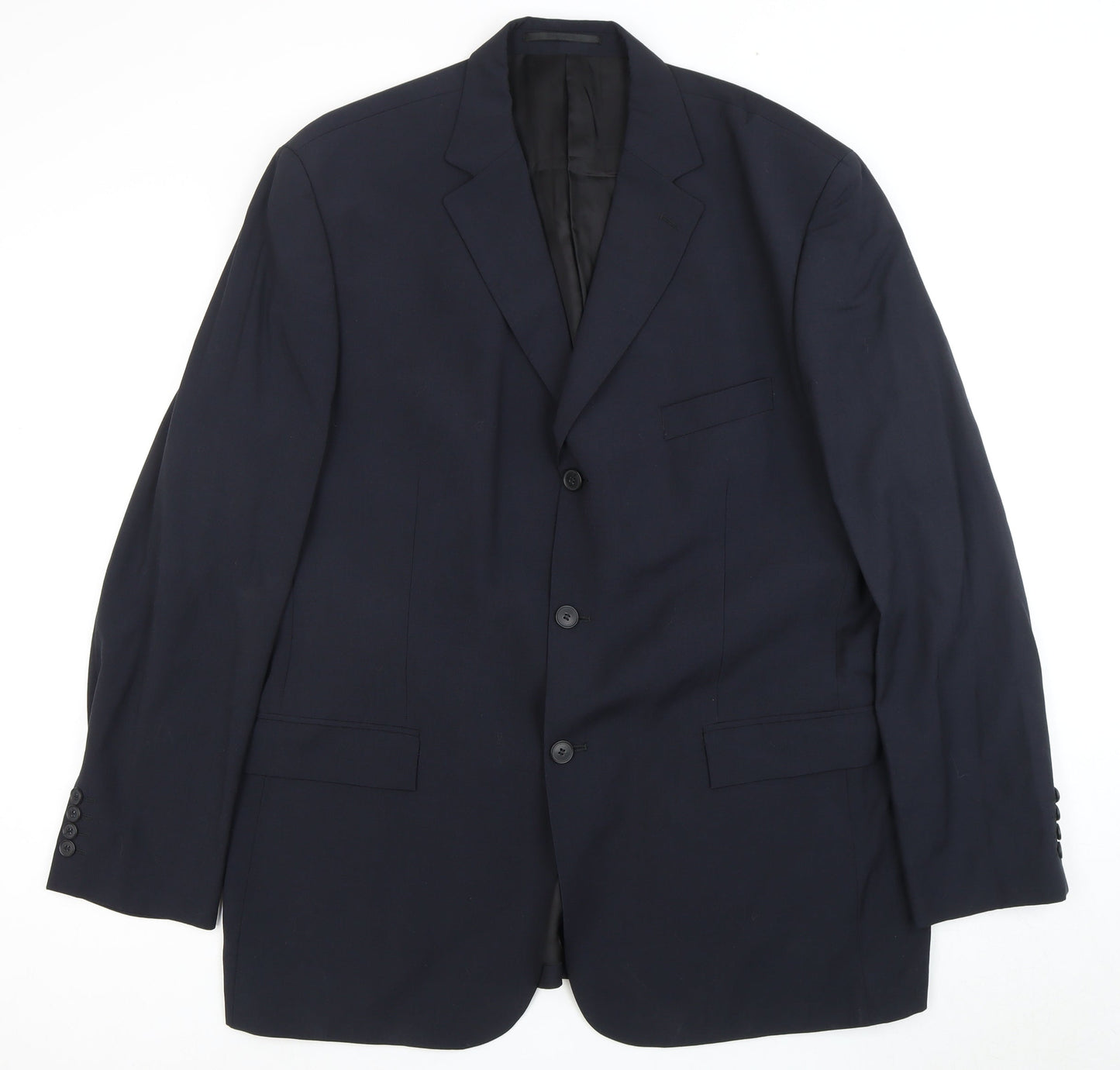 Mens UK Size 46 Moss Regular Blue Suit Jacket