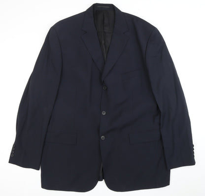 Mens UK Size 46 Moss Regular Blue Suit Jacket