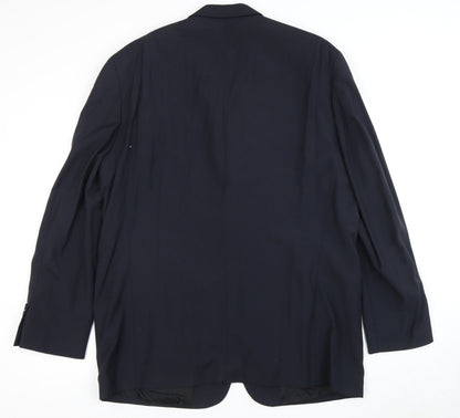 Mens UK Size 46 Moss Regular Blue Suit Jacket