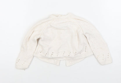 Mayern Unisex Ivory Cardigan 6-9M with Button Closure