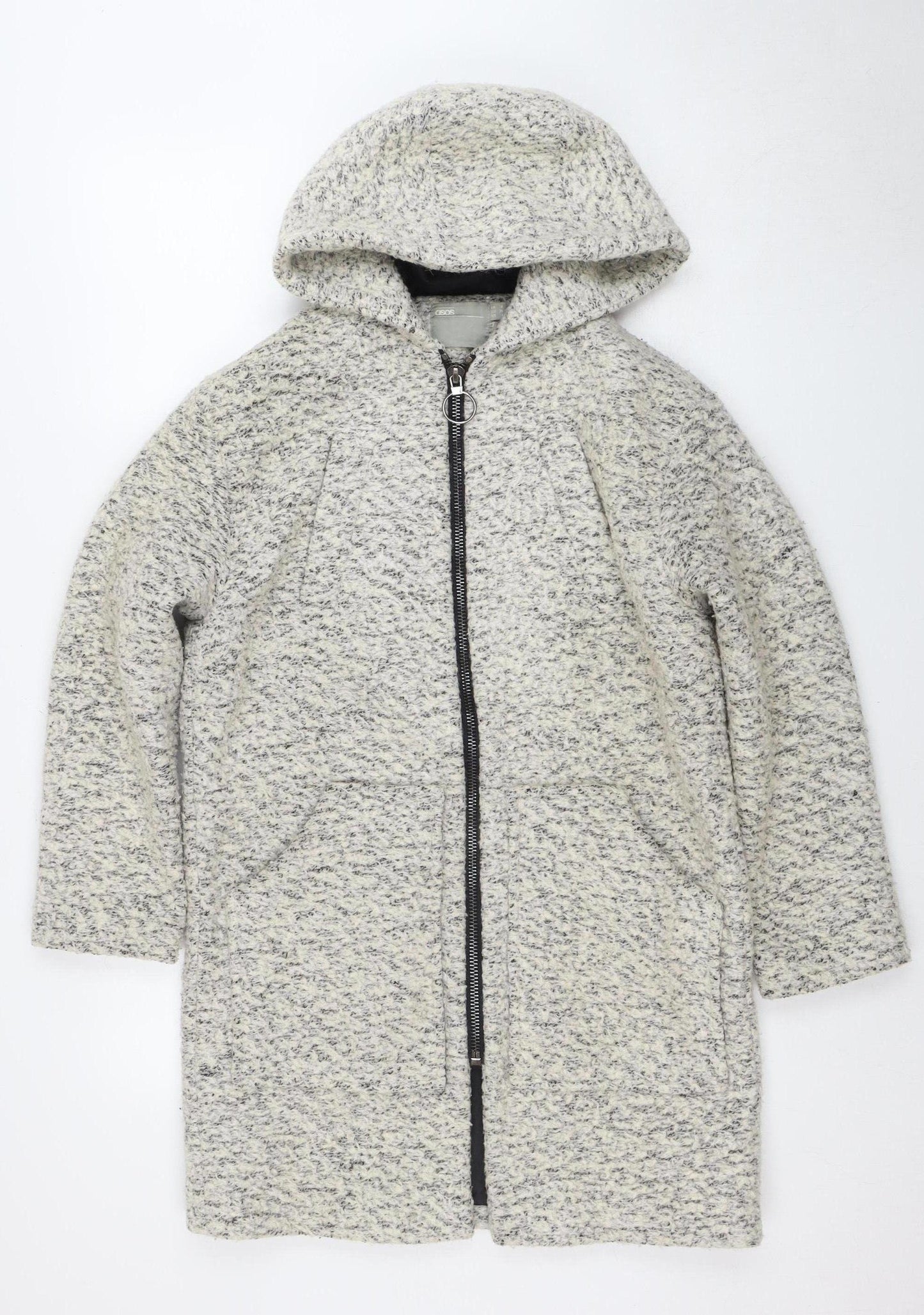 Womens UK Size 8 ASOS Grey Parka Coat