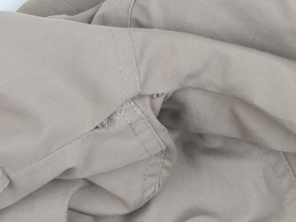 C&A Women's Beige Long Coat, Size 16, Buckle Detail