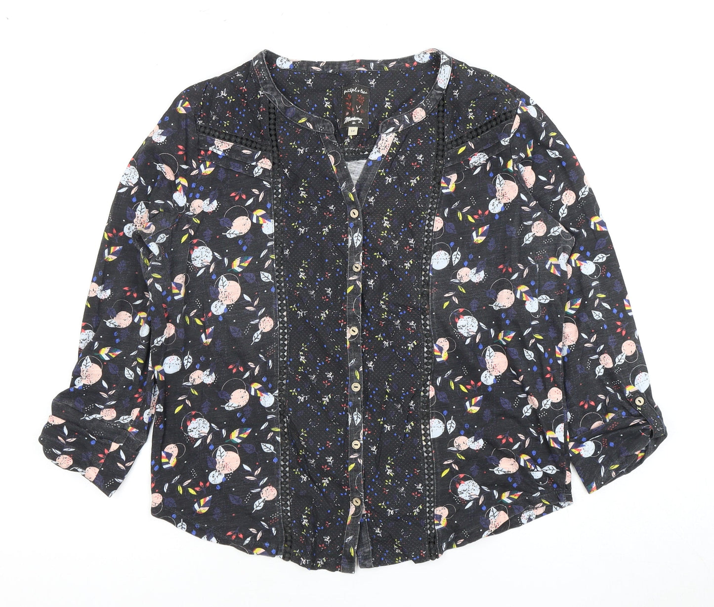 Womens UK Size 14 Mantaray Multicoloured Basic Blouse