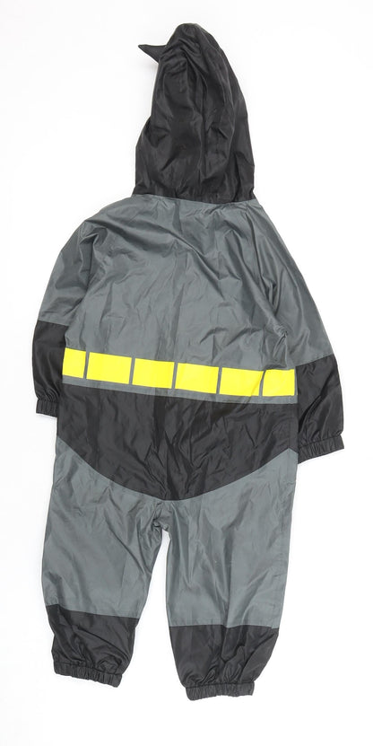 Next Boys Batman Snowsuit Black 2 Years Hooded Waterproof
