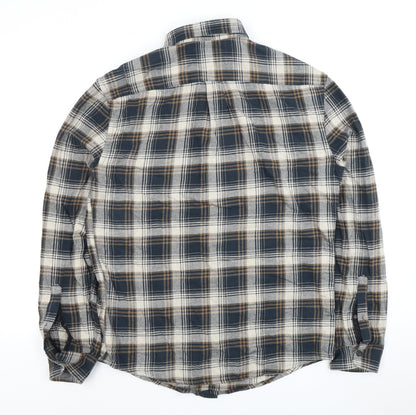 M&S Men's Multicoloured Check Shirt M Regular Fit