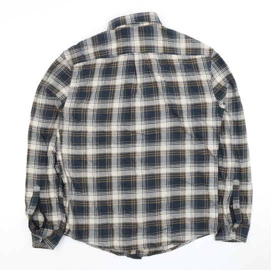 M&S Men's Multicoloured Check Shirt M Regular Fit