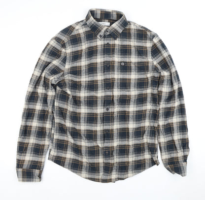 M&S Men's Multicoloured Check Shirt M Regular Fit