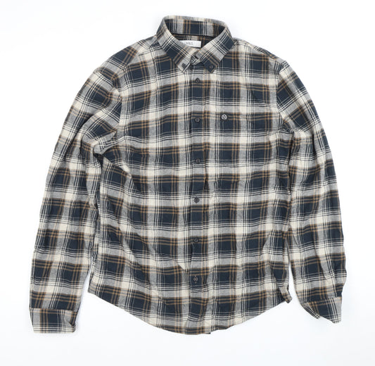 M&S Men's Multicoloured Check Shirt M Regular Fit